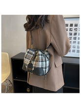 Load image into Gallery viewer, Retro Plaid Patchwork Canvas Bucket Bags OT8
