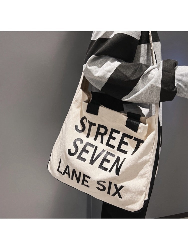 Casual Letter Canvas Student Tote Bags OT172