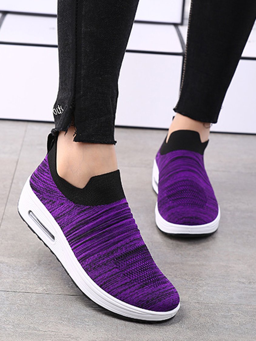 Breathable Minimalist Slip On Rocking Fly Woven Shoes CN64
