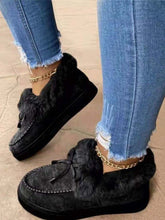 Load image into Gallery viewer, Women Winter Christmas Black Faux Fur Flat Heel Snow Boots PJ44
