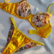 Load image into Gallery viewer, cute floral lingerie suit

