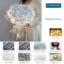Load image into Gallery viewer, DIY Butterfly Wish you the best Flower Led Bouquet
