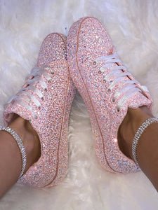 Glitter Sparkling Personalized Casual Flat Sneakers AD570