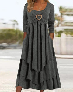 Casual Jersey Grommets Loose Dress NNq3