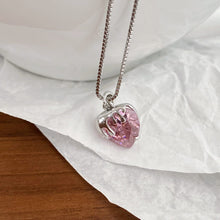 Load image into Gallery viewer, Pink Crystal Heart Necklace
