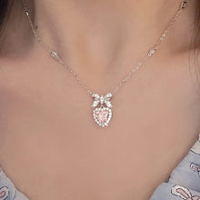 Load image into Gallery viewer, Pink Bowknot Heart Necklace

