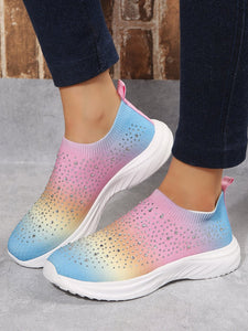 Breathable  Multicolor Mesh Fabric Slip On Sports Sneakers CN114