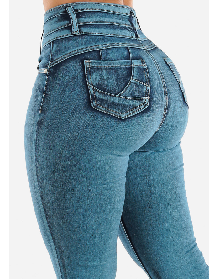 Denim Regular Fit Vintage Plain Jeans PR48