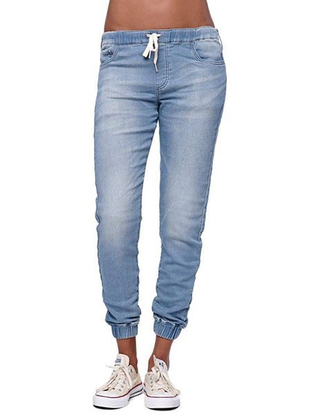 Bottoms Trousers Pockets Plain Casual Women's Boyfriend Jeans Jeans BB14
