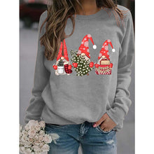 Load image into Gallery viewer, Women&#39;s Sweatshirt Pullover Active Streetwear Christmas Print Black Pink Yellow Santa Claus Christmas Tree Gnome Christmas Gifts Crew Neck Long Sleeve Cotton S M L XL XXL PC101
